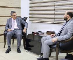 وزير الطاقة يلتقي رجل الأعمال أيمن أصفري