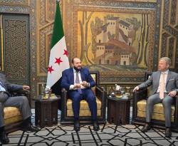 رجل الأعمال الإماراتي خلف الحبتور في لقاء مع محافظ دمشق