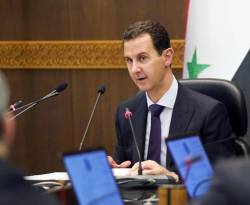 بشار الأسد يعلن على موقع وكالة سانا