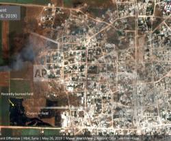 صور أقمار اصطناعية تظهر محاصيل مشتعلة قرب كفرنبودة