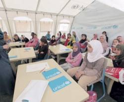 يونيسف تفتتح مدرسة ثانية بمخيم الزعتري تستوعب 5 آلاف طالب