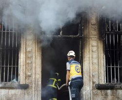 إخماد حريق في المبنى القديم لوزارة الداخلية بدمشق