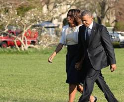 أوباما وزوجته يقلصان تبرعاتهما لعام 2015 بسبب تراجع الدخل
