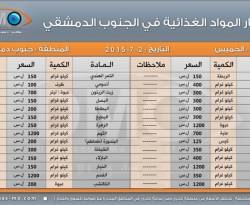 خلال رمضان...قائمة بأسعار بعض المواد الغذائية في جنوب دمشق المحاصر