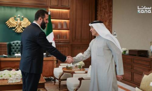 من هو "العبار" الذي استقبله الشرع في قصر الشعب؟
